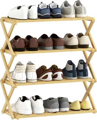 OEM Zapatero De 4 Niveles, F&aacute;cil Montaje, Color Beige, 60 X 29 X 67 Cm