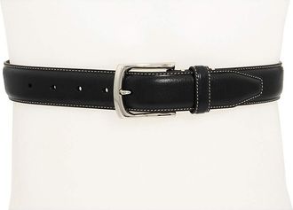Johnston & Murphy Topstitched Belt Mens Belts Black : 32
