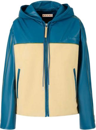 Marni Giacca in pelle con cappuccio Marni