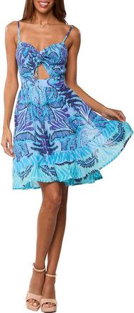 Ranee&rsquo;s Cutout Fit & Flare Dress in Blue at Nordstrom Rack, Size Large/x-Large