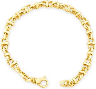 Pompeii3 Mens 14k Gold (25gram) or Platinum (40gram) 7mm Link Bracelet 8.5