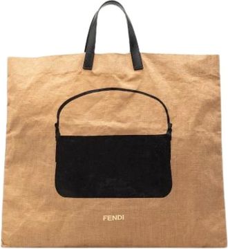 Fendi Pre-owned Tote Bags, female, Brown, Size: ONE SIZE Pre-owned Vintage Tote