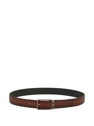 Ferragamo Gancini reversible belt - men - Calf Leather - 115 - Brown