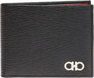 Ferragamo Logo Portemonnee - Heren - Portefeuilles - Zwart - ONE Size - Leer - Accessoires