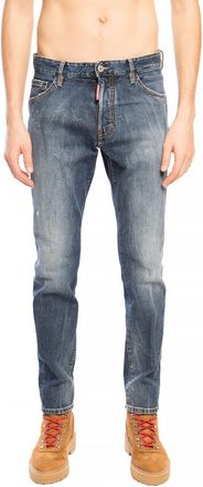Dsquared2 Mens Skater Cool Guy Distressed Jeans - Medium Blue Cotton - Size EU 52 (Mens)