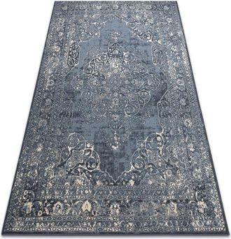 RugsX Alfombra Nain Roset&oacute;n Vintage 7599/50911 Azul Oscuro / Beige Blue 80x150 Cm