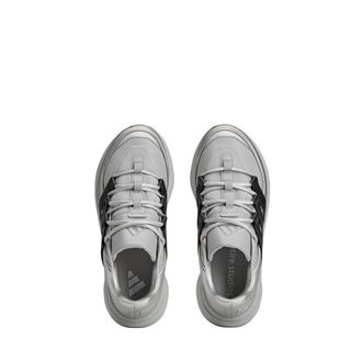 adidas Perforated Leather and Fabric Sneakers - Silver