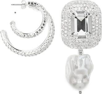 Magda Butrym Earrings Large Stone Earrings 11 Rhodium