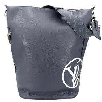 Louis Vuitton Navy Leather Shoulder Bag (Pre-Owned)
