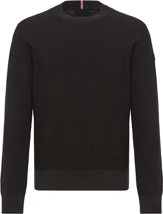Moncler Moncler Cotton Knit Sweater, Men, Black, Size: 3xl