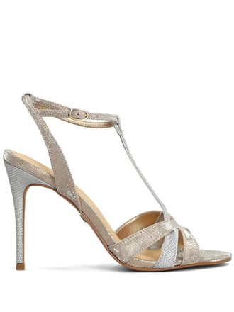Carrano 110mm leather sandals - women - Calf Leather/Calf Leather/Glitter/Calf Leather/Rubber - 36 - Gold