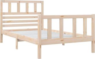 vidaXL Estructura de cama individual de madera maciza 90x190 cm vidaXL