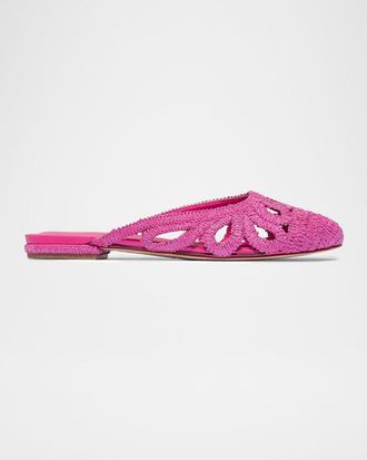 Bernardo Raffia Slipper Mules