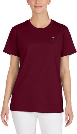 Dalix Womens Coffee Martini Jersey Relaxed Tee in Maroon at Nordstrom, Size Small
