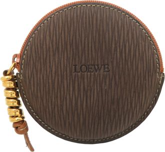 Loewe Brown Leather Coin Purse/Coin Case (Pre-Owned)
