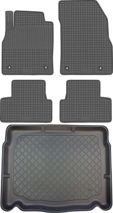 OEM Opel Astra Iv J Hatchback De 10.2009 A 10.2015 Set - Alfombrillas De Goma Para Coche + Alfombrilla Para Maletero