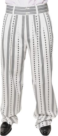 Dolce & Gabbana Mens Striped Formal Trousers White
