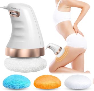 OEM Masajeador El&eacute;ctrico Anticelul&iacute;tico Con 3 Colores Y Cabezal De Tela Intercambiable Para Tratar El Abdomen, Las Piernas Y El Lipedema