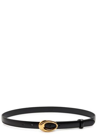 Khaite Olivia Leather Belt - Black - 36 (UK14/ L)