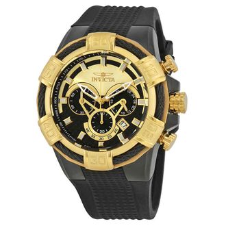 Invicta Bolt Chronograph Black and Gold Dial Mens Watch 24699