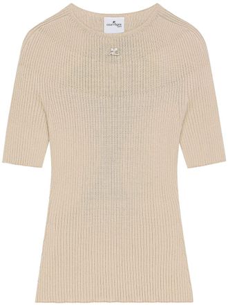 Courr&egrave;ges Ribbed Knit Sweater