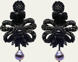 Ranjana Khan Beaded Bow Clip-On Earrings