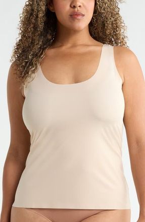 Nordstrom Invisible Edge Tank in Beige Smoke at Nordstrom, Size 2X