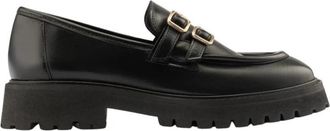 Maison Toufet Mocassin Lila - Dames - Loafers - Zwart - 41 EU - Leer - Schoenen