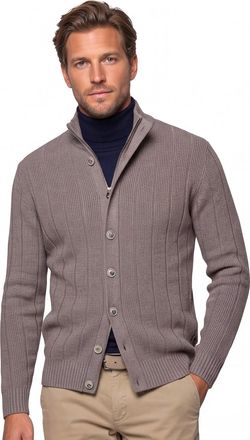 Gentiluomo vest Gentiluomo met rits en knopen bruin