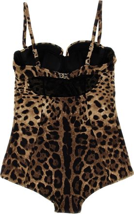 Dolce & Gabbana Womens Brown Polyamide One-Piece Swimsuit Clothing