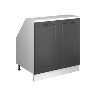 Vicco Armario De Cocina Para Techo Inclinado R-line, Antracita Casa De Campo, 80 Cm Con 2 Puertas, 60 Cm De Profundidad, Vicco
