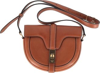Celine Pre-owned Womens Besace Small 16 Bag in Tan Calfskin Leather - Mocha Sheepskin - One Size