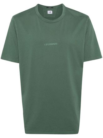 C.P. Company logo-print cotton T-shirt - men - Cotton - 3XL - Green