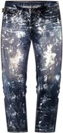 Roberto Cavalli Splatter-Effect Denim Jeans, Waist Size 32