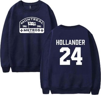 Generic Heated Rivalry Hollander 24 Merch Sweatshirt Unisex Casual Crewneck Long Sleeve Pullover Clothes (4XL,Navy)