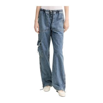 Moschino Cargo Denim Broek met Koord - Dames - Jeans - Blauw - Maat: XS Denim