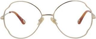 Chlo&eacute; Core 53mm Round Optical Glasses in Gold at Nordstrom Rack
