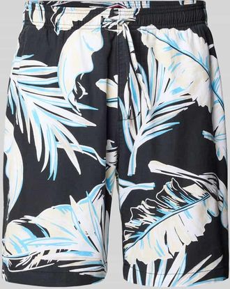 Tommy Hilfiger Regular Fit Bermudas mit Allover-Muster in Black, Gr&ouml;&szlig;e 33