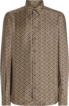 Dolce & Gabbana Camicia con stampa geometrica - Marrone