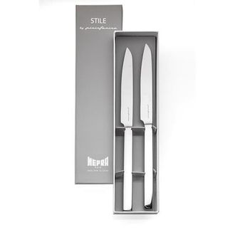 Mepra Stile By Pininfarina Steak Knives - 2 Pieces in Silver at Nordstrom
