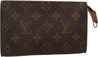 Louis Vuitton Pre-owned Canvas pouches - Dames - Vintage Clutch - Bruin - ONE Size - Leer - Vintage