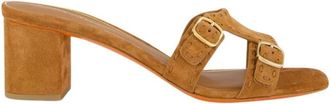 Santoni Heeled Mules - Dames - Muiltjes - Bruin - 35 EU - Schoenen