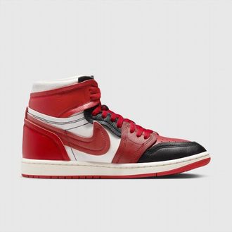 Nike Jordan Womens Air Jordan 1 Sneaker In Sport Red/dune Red-Black-Sail