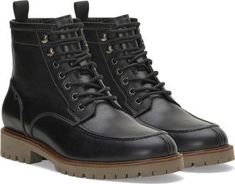Vince Camuto Kameil Mens Black Leather Waterproof Lace-Up Ankle Boots JOBB959