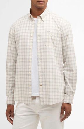 Barbour Bramwell Check Button Down Shirt in Whisper White at Nordstrom, Size Xx-Large