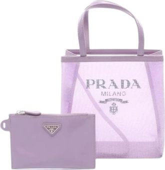 Prada Pre-owned Tote Bags, female, Purple, Size: ONE SIZE Pre-owned Vintage Tote Bag