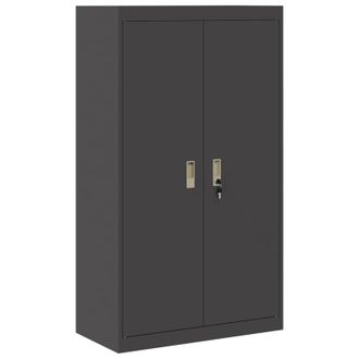 vidaXL Armario De Almacenamiento Negro 80 X 40 X 140 Cm Acero Vidaxl
