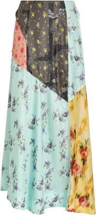 Ganni Printed Panelled Silk Midi Skirt - Multicoloured - 38 (UK10 / S)
