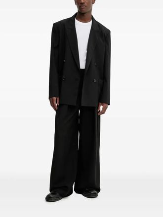 Nanushka pleated wide-leg trousers - Black