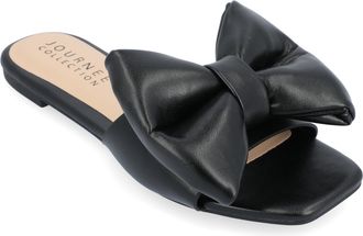 Journee Collection Women & apos;s Fayre Medium and Wide Width Flat Sandals